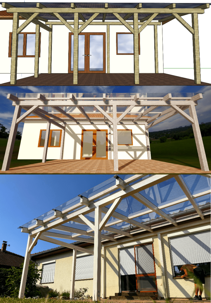 Od vizualizace pergoly k hotové pergole